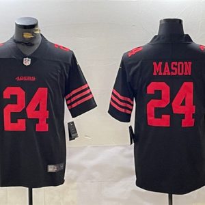 San Francisco 49ers #24 Jordan Mason Black Vapor Untouchable Limited Stitched Jersey