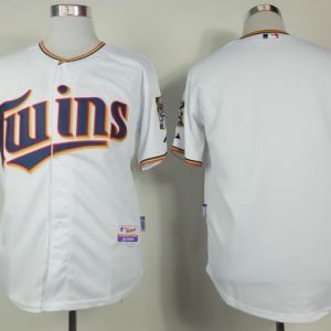 Twins Blank White Home Cool Base Stitched Jersey