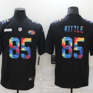 San Francisco 49ers #85 George Kittle 2020 Black Crucial Catch Limited Stitched Jersey