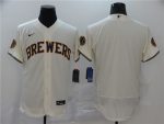 Milwaukee Brewers Blank 2020 White Flex Base Stitched Jersey