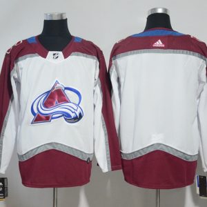 Colorado Avalanche White Stitched Jersey