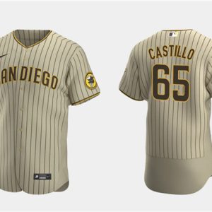 San Diego Padres #65 Jos¨¦ Castillo Tan Flex Base Stitched Jersey