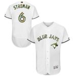 Blue Jays #6 Marcus Stroman White Flexbase Authentic Collection 2016 Memorial Day Stitched Jersey
