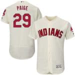 Indians #29 Satchel Paige Cream Flexbase Authentic Collection Stitched Jersey