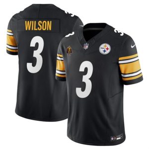 Pittsburgh Steelers #3 Russell Wilson Black 2024 F.U.S.E. With Walter Payton Patch Vapor Untouchable Limited Stitched Jersey