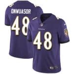 Baltimore Ravens #48 Patrick Onwuasor Purple Vapor Untouchable Limited Jersey