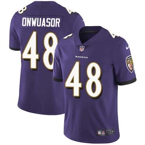 Baltimore Ravens #48 Patrick Onwuasor Purple Vapor Untouchable Limited Jersey