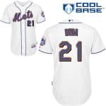 Mets #21 Lucas Duda White Cool Base Stitched Jersey