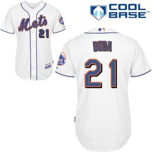 Mets #21 Lucas Duda White Cool Base Stitched Jersey
