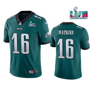 Philadelphia Eagles #16 Quez Watkins Green Super Bowl LVII Vapor Untouchable Limited Stitched Jersey