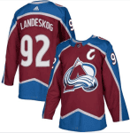 Adidas Colorado Avalanche #92 Gabriel Landeskog Burgundy With C Patch Stitched Jersey