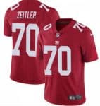 New York Giants # 70 Kevin Zeitler Red Vapor Untouchable Limited Stitched Jersey