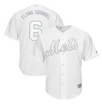 New York Mets #6 Jeff McNeil "Flying Squirrel" White Cool Base Stitched Baseball Jersey
