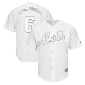 New York Mets #6 Jeff McNeil "Flying Squirrel" White Cool Base Stitched Baseball Jersey