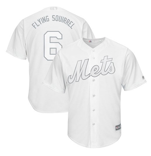 New York Mets #6 Jeff McNeil "Flying Squirrel" White Cool Base Stitched Baseball Jersey