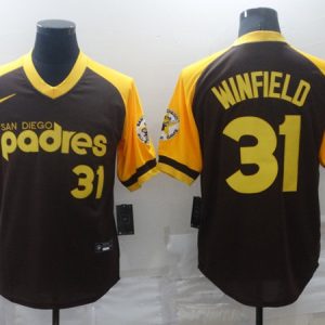 San Diego Padres #31 Dave Winfield Brown Stitched Jersey