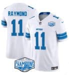 Detroit Lions #11 Kalif Raymond White 2024 NFC North Champions F.U.S.E. Vapor Limited Stitched Jersey