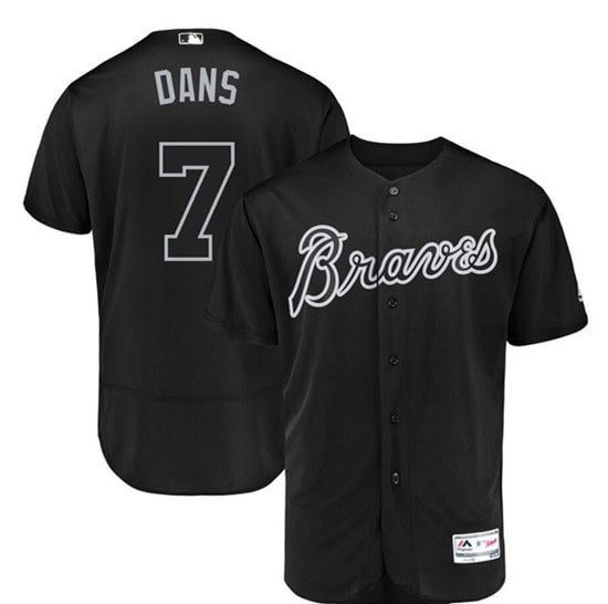 Atlanta Braves Dansby Swanson "Dans" Majestic Stitched Jersey.