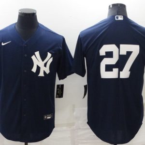 New York Yankees #27 Giancarlo Stanton Navy Cool Base Stitched Jersey