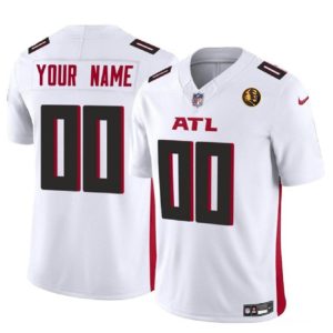 Atlanta Falcons Custom White 2023 F.U.S.E. With John Madden Patch Vapor Limited Stitched Jersey