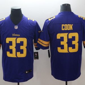 Vikings #33 Dalvin Cook Purple Rush Limited Stitched Jersey