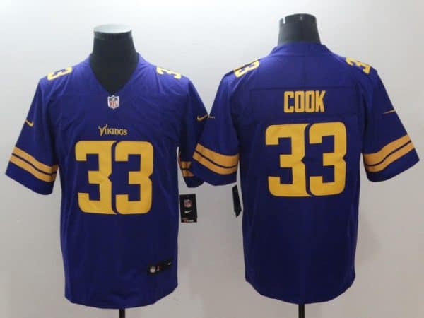 Vikings #33 Dalvin Cook Purple Rush Limited Stitched Jersey