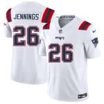 New England Patriots #26 Terrell Jennings White 2025 F.U.S.E. Vapor Limited Stitched Jersey