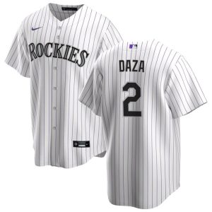 Colorado Rockies #2 Yonathan Daza White Stitched Jersey