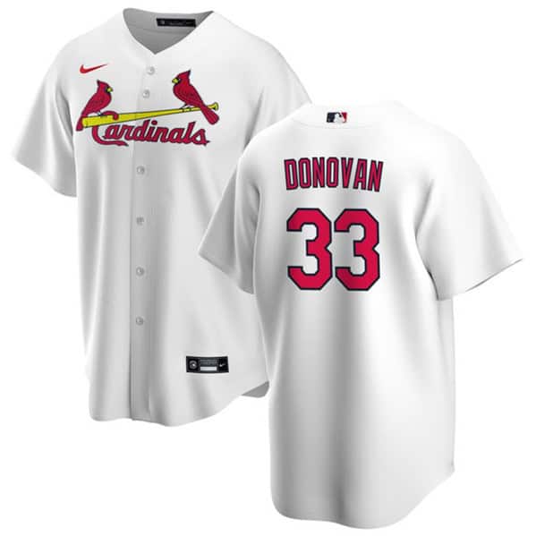 St. Louis Cardinals #33 Brendan Donovan White Cool Base Stitched Jersey