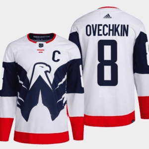 Washington Capitals #8 Alex Ovechkin White Navy Stadium Series Stitched Jersey
