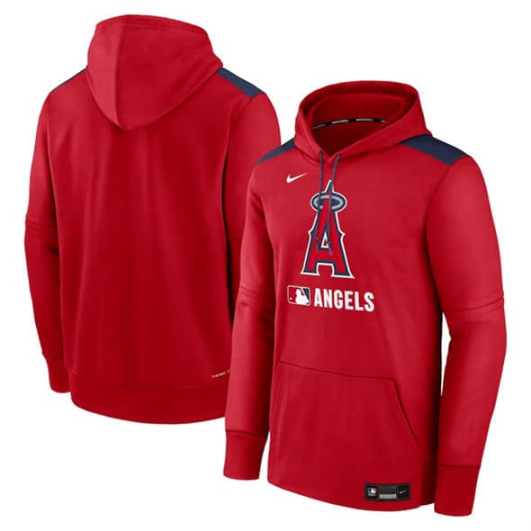 Los Angeles Angels Red Collection Performance Pullover Hoodie