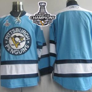 Penguins Blank Blue 2016 Stanley Cup Champions Stitched Jersey