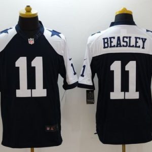 Cowboys #11 Cole Beasley Navy Blue Thanksgiving Throwback Stitched Limited Nike Jersey