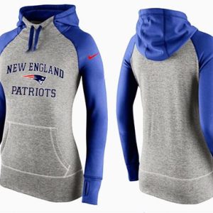 Nike New England Patriots Performance Hoodie Grey Blue