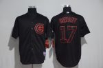 Chicago Cubs #17 Kris Bryant Black Strip Stitched Jersey
