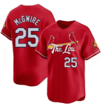 St Louis Cardinals #25 Mark McGwire Red City Connect Jersey