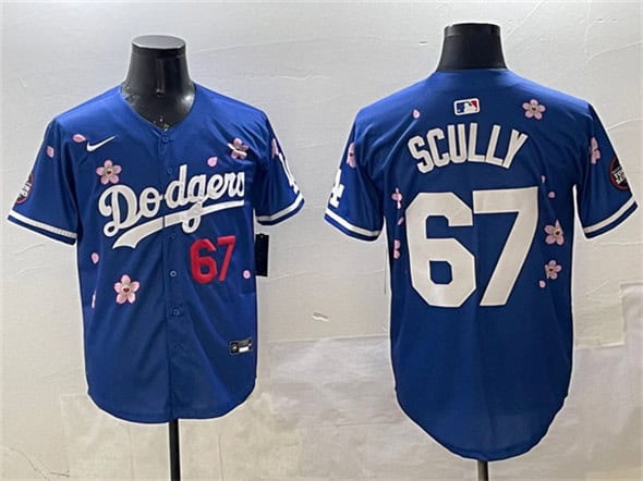 Los Angeles Dodgers #67 Vin Scully Royal 2025 Tokyo Series Limited Stitched Jersey