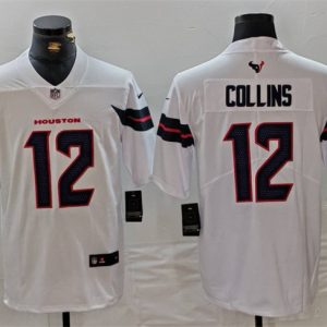 Houston Texans #12 Nico Collins White Vapor Untouchable Stitched Football Jersey
