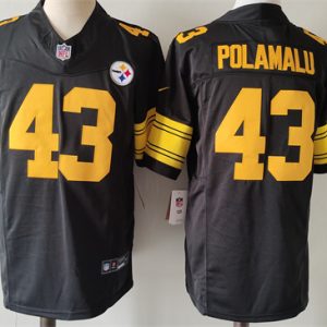 Pittsburgh Steelers #43 Troy Polamalu Black 2023 F.U.S.E. Color Rush Vapor Untouchable Color Rish Stitched Jersey