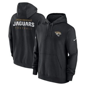 Jacksonville Jaguars Black Sideline Club Fleece Pullover Hoodie