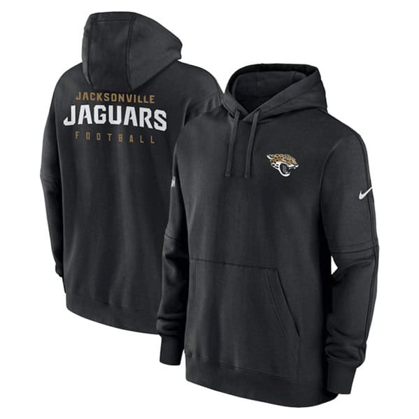 Jacksonville Jaguars Black Sideline Club Fleece Pullover Hoodie