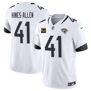 Jacksonville Jaguars #41 Josh Hines-Allen White 2025 F.U.S.E. With 4-Star C Patch Vapor Limited Stitched Jersey