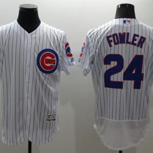 Cubs #24 Dexter Fowler White Flexbase Authentic Collection Stitched Jersey