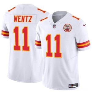 Kansas City Chiefs #11 Carson Wentz White 2023 F.U.S.E Vapor Untouchable Limited Stitched Jersey