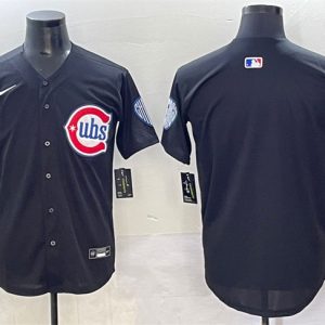 Chicago Cubs Blank Black Limited Stitched Jersey