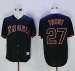 Angels Of Anaheim #27 Mike Trout Black New Cool Base Fashion Stitched Jersey