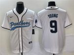 Carolina Panthers #9 Bryce Young White With Patch Cool Base Stitched Jersey
