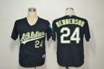 Athletics #24 Rickey Henderson Black Cool Base Stitched Jersey