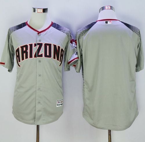 Diamondbacks Blank Gray Brick New Cool Base Stitched Jersey