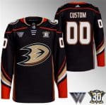 Anaheim Ducks Custom Black 30th Anniversary Stitched Jersey